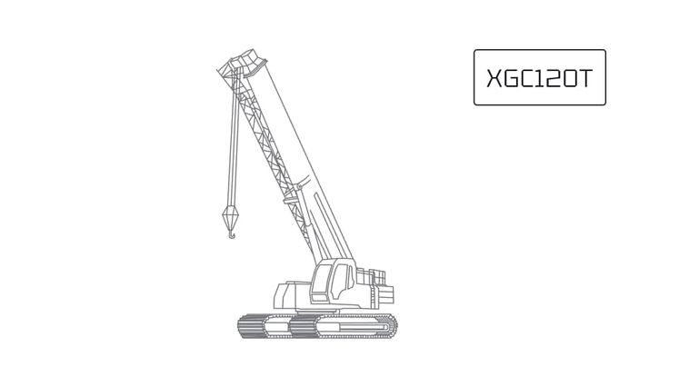 Гусеничный телескопический кран XCMG XGC120T